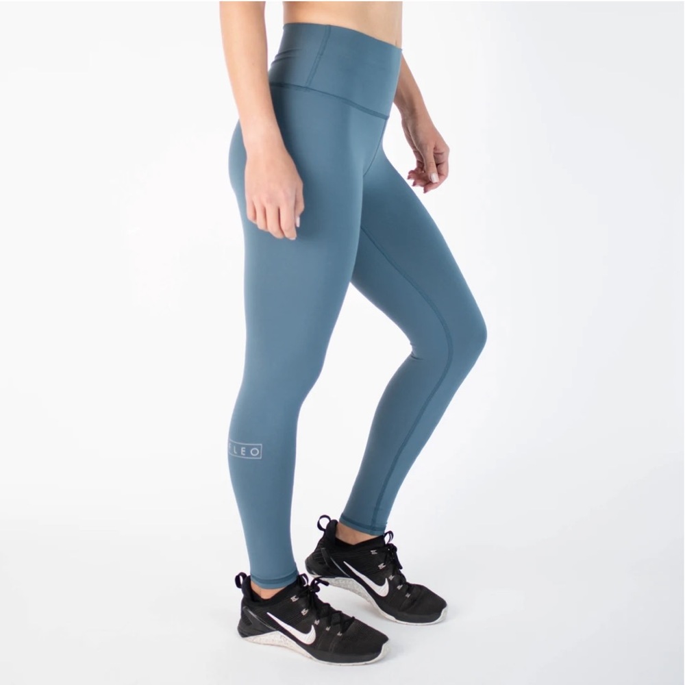 Fleo Teal Blue High-Waist Leggings